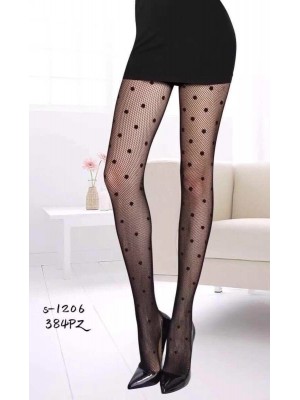 [S-1206] Collants en résille à pois