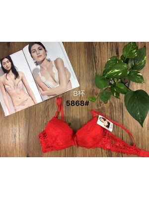 [5868] Soutien-gorge rouge dentelle bonnet B