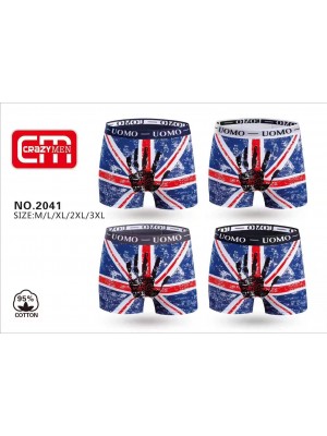 [2041] Boxers drapeau britannique avec main sur les fesses