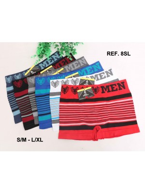 [8SL] Boxers nylon MEN aigles et rayures horizontales