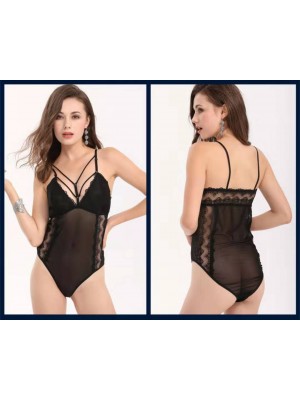 [6639] Body femme polyamide en noir