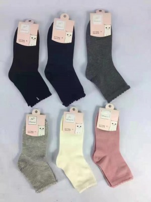 [WA5605] Chaussettes coton unies pour enfants