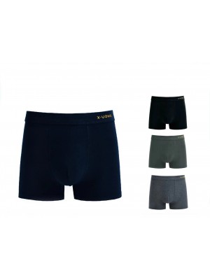 [X714] Boxers homme coton avec inscription dorée sur la ceinture