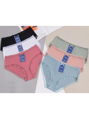 [85-298] Culottes femme coton en dentelles sur les contours et avec un nœud