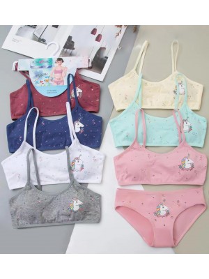 [02-2064] Ensembles brassière avec push-up + culotte pour filles