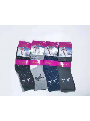 [IT-1021] Chaussettes femme antidérapantes à imprimé cerfs