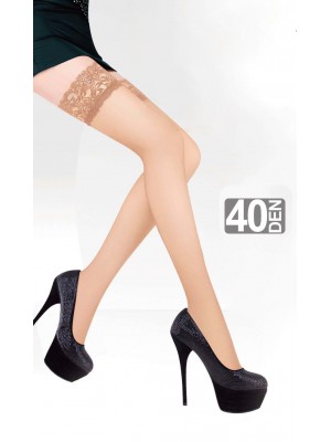 [6830B] Collants femme 40 DEN en BEIGE