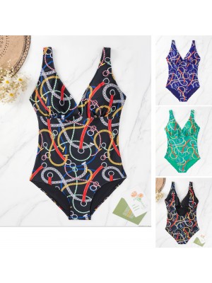 [DY8172] Maillot de bain une pièce à imprimé chaines