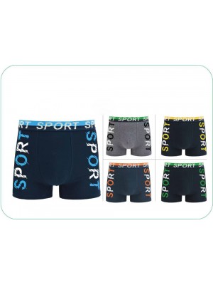 [V7801] Boxers homme coton avec inscription SPORT sur le côté