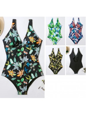 copy of [QD427] Bikini femme à imprimé feuilles tropicales