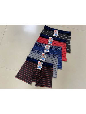 copy of [Y-82] Boxers coton polyester à rayures tricolores pour garçon