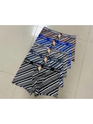 [AB-37] BOXERS POLYCOTON HOMME À RAYURES EN DIAGONALE