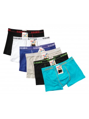 [033] Boxers garçon unis avec bandes verticales colorées