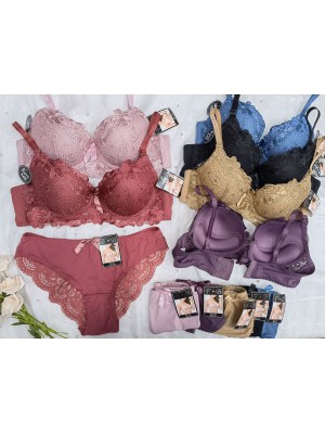[1317B] Ensembles soutien-gorge + culotte (avec armature et mousse)