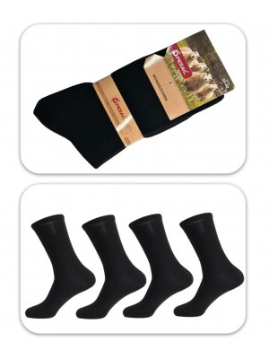 [232900] Chaussettes femme noires en laine