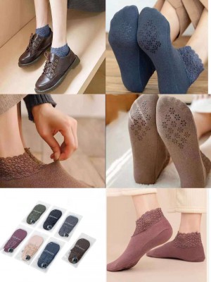 [CW88] Chaussettes silicone & antidérapantes femme en polyester
