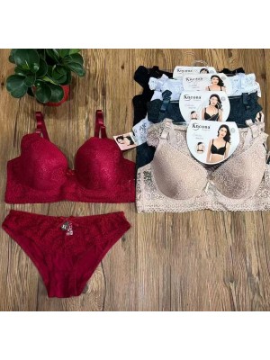 [66026D] Ensembles soutif bonnet D avec armature et mousse + culotte
