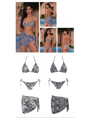[QD511] Ensemble maillot femme 3 pièces (bikini + juge de plage)