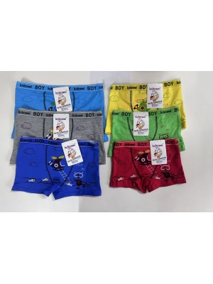 [X9684-24P] Boxers en coton pour garçons - 24 pièces