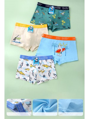 [X9646-24P] Boxers en coton (doux) pour garçons - 24 pièces