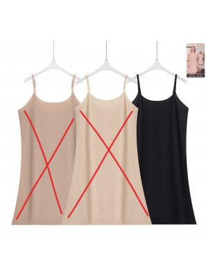 [41025N] Débardeurs / Robes de nuit femme en noir à bretelles fines
