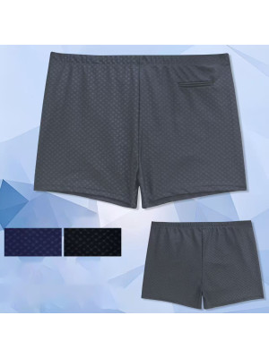 [15455] Boxers de piscine / natation homme avec poche zippée