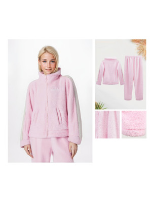 [78818] Ensembles pyjama disposant d'une fermeture éclair avec pantalon femme