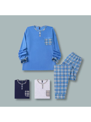 [D6188] Ensembles pyjama + pantalon homme en coton