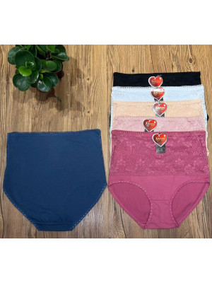 [1258] Culottes coton femme taille haute