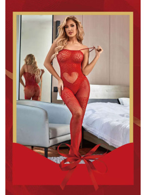 [S1379] Bodystocking en rouge (string non inclus)