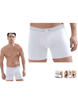 [3106-BLANC-L+XL] Boxers coton blanc avec boites