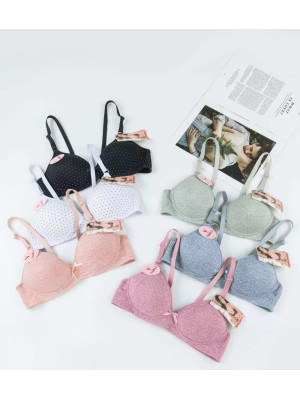 [41248A] Soutifs femme coton bonnet A avec pois