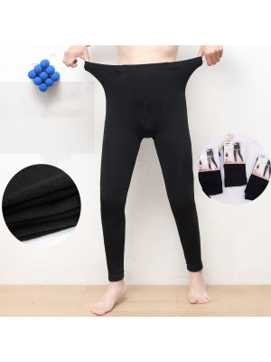[LR-816] Leggings polaire homme en polyamide en NOIR