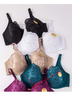 [5836E-3C] Soutifs bonnet E avec mousse et armature en métal à 3 couleurs assorties