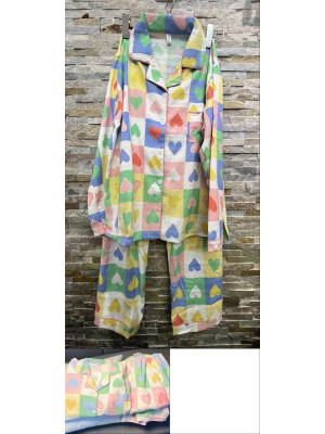 [NUI267-1] Ensembles pyjama + pantalon femme en polyester